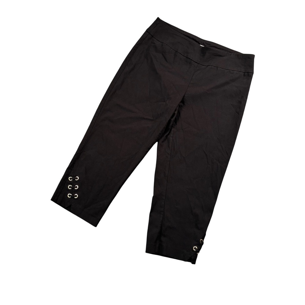 Zac & Rachel Normcore Black Lace-Up Pants Women's 12 Modern Casual